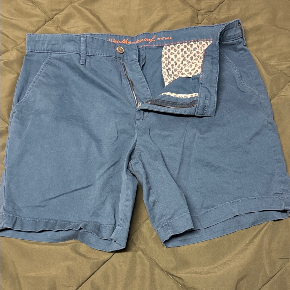 Weatherproof Men’s Slate Blue Flat Front Shorts